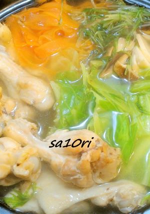 シンプル！旨味たっぷり鶏手羽元で水炊き！-レシピのメイン写真
