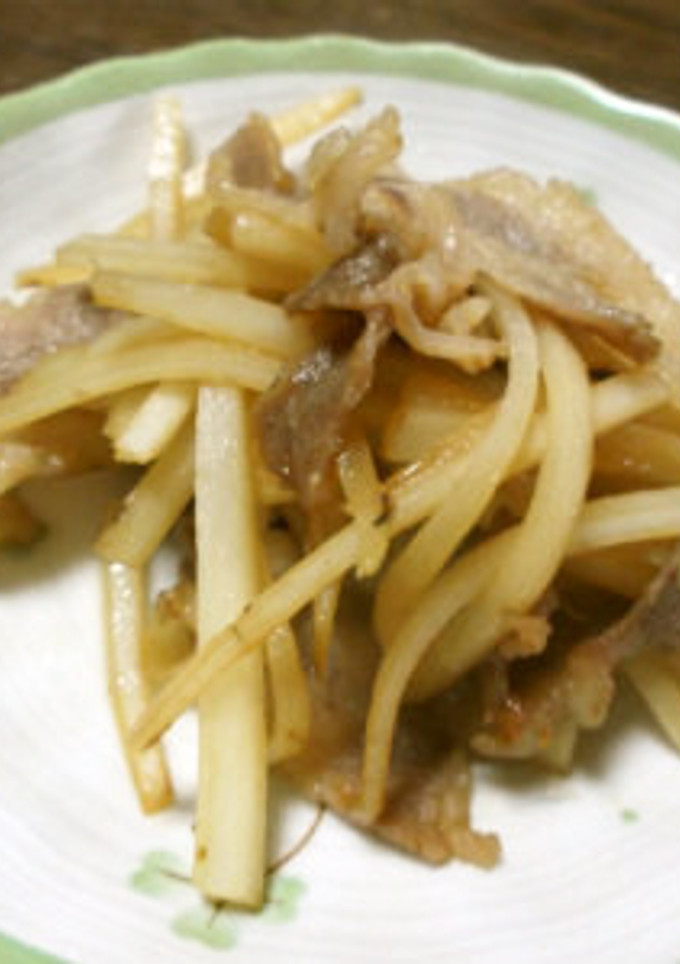 大根の皮と牛肉の炒め物-レシピのメイン写真
