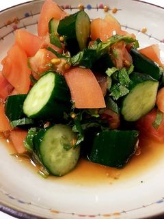 簡単きゅうりとトマトの和え物-レシピのメイン写真