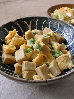 フライパンで!コロコロ高野豆腐の卵とじ-レシピのメイン写真