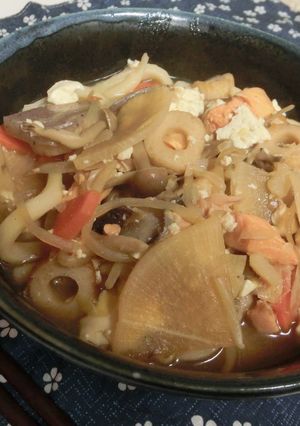 鮭のけんちんうどん-レシピのメイン写真