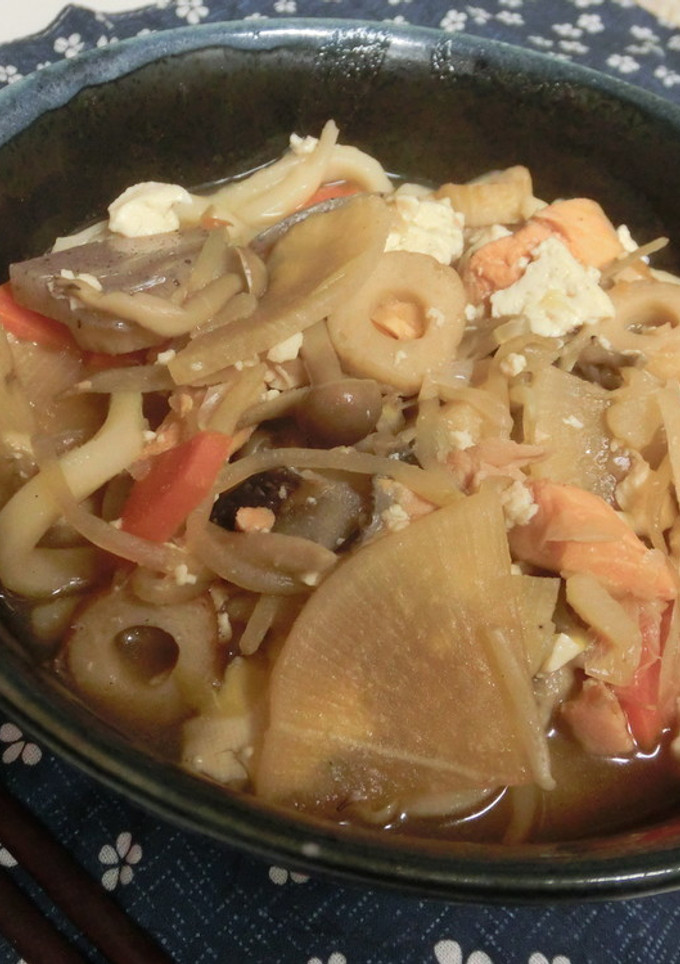 鮭のけんちんうどん-レシピのメイン写真