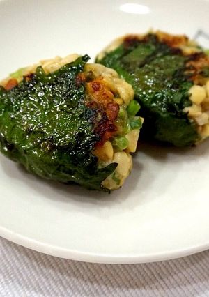 鶏胸肉と大豆の大葉はさみ焼き-レシピのメイン写真