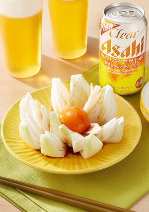 花咲く♪新たまねぎの黄身じょうゆかけ-レシピのメイン写真