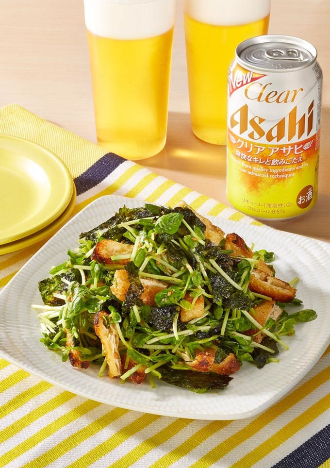 シャキシャキ豆苗の海苔ごまサラダ-レシピのメイン写真