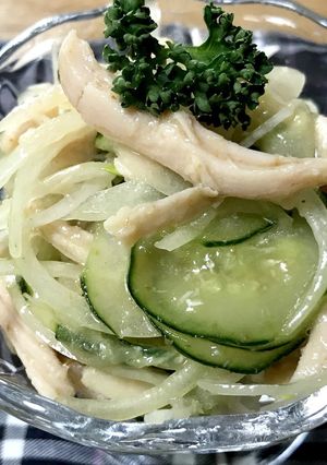 調味料3つ！サラダチキンと野菜の和え物-レシピのメイン写真