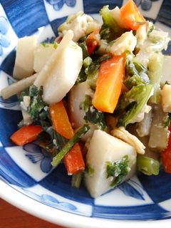 くき菜とうち豆の粕煮-レシピのメイン写真