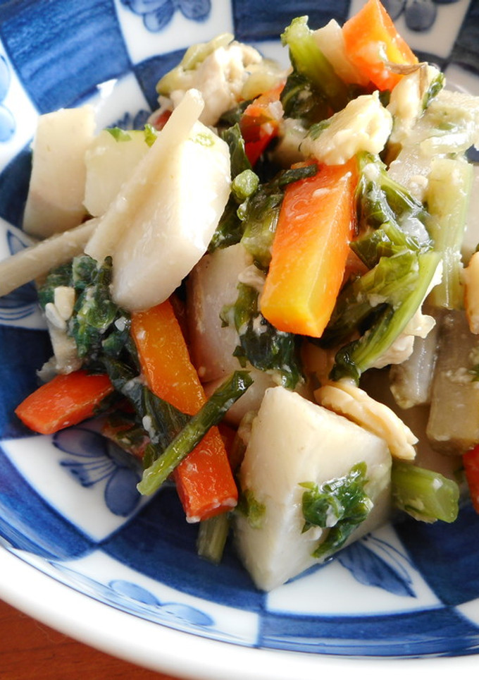 くき菜とうち豆の粕煮-レシピのメイン写真