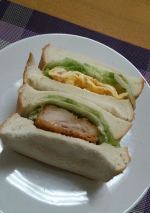 コンビニチキンでカツサンド-レシピのメイン写真