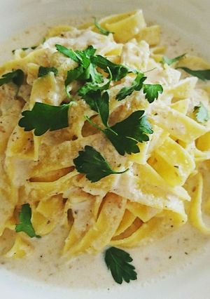すり胡麻とチーズのクリームパスタ-レシピのメイン写真