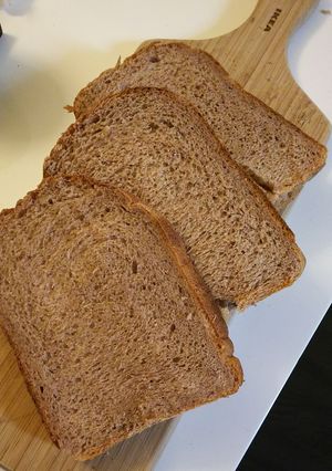 ☆HBでゆで小豆食パン☆シンプルレシピ-レシピのメイン写真