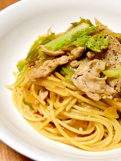 豚肉とキャベツの柚子胡椒風味の醤油パスタ-レシピのメイン写真