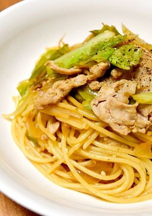 豚肉とキャベツの柚子胡椒風味の醤油パスタ-レシピのメイン写真