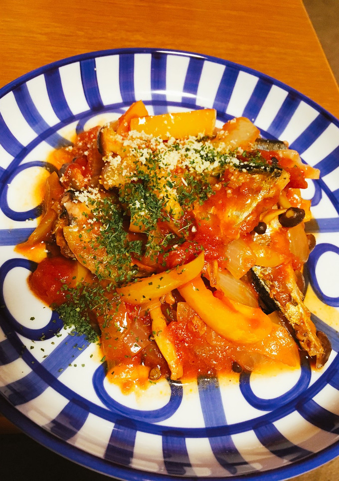 ぶつ切りでOK！サンマのトマト煮-レシピのメイン写真