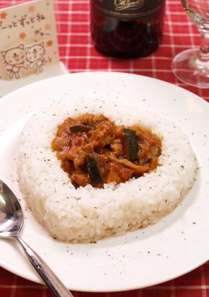 バレンタインに♥とろけるハートの野菜カレー-レシピのメイン写真