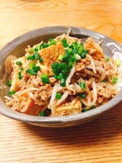 厚揚げともやしの胡麻味噌炒め-レシピのメイン写真