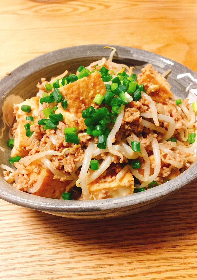 厚揚げともやしの胡麻味噌炒め-レシピのメイン写真