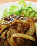 焼き肉タレとカキ醤油割下で十勝バラ焼き風
