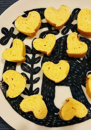 くっついている♡ハートの卵焼き♡-レシピのメイン写真
