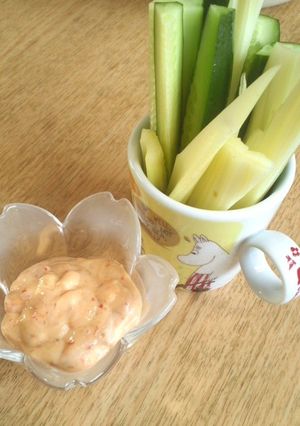 野菜スティックに！ピリ辛マヨディップ-レシピのメイン写真