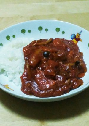 トマト缶とフライパンで簡単ハヤシライス-レシピのメイン写真