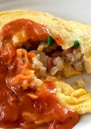 トマトクリームソースの オムライス-レシピのメイン写真
