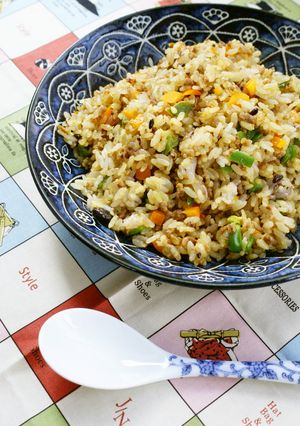 雑穀ご飯で、カレー風味焼き飯-レシピのメイン写真