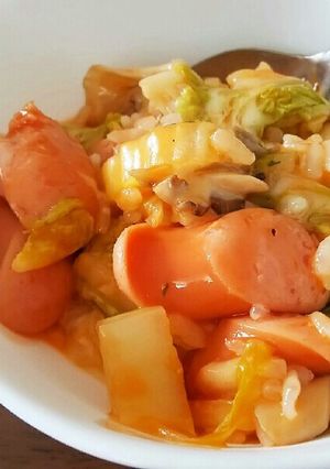 ランチに！白菜のトマトリゾット-レシピのメイン写真