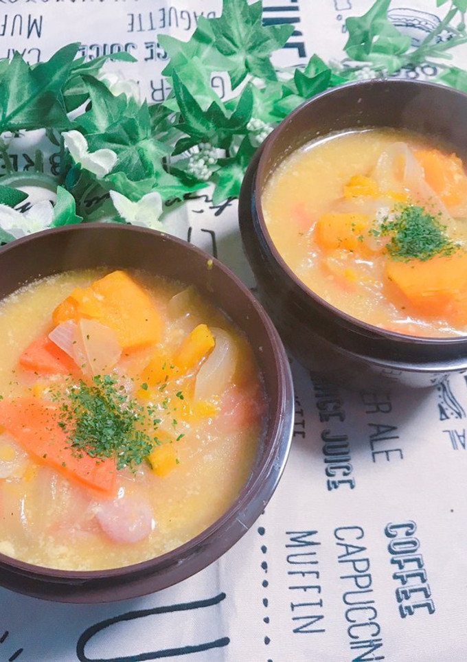 シンプルで簡単な♡かぼちゃスープ-レシピのメイン写真