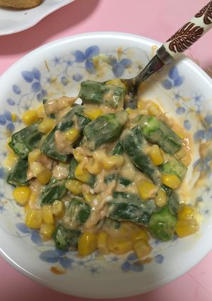 レンジで簡単☆オクラツナコーン-レシピのメイン写真