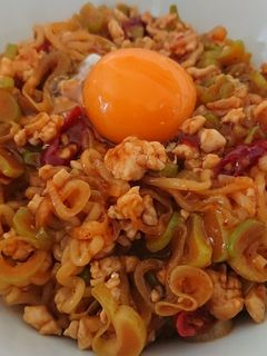 辛ラーメンの餡から麺-レシピのメイン写真