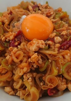 辛ラーメンの餡から麺-レシピのメイン写真