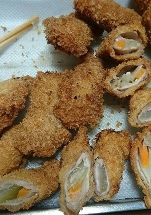 豚ロース薄切り　串かつ風味　玉葱巻フライ-レシピのメイン写真