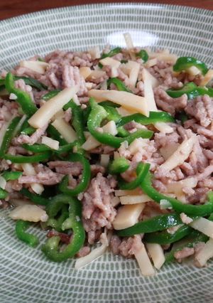 豚挽き肉とたけのこの炒めもの-レシピのメイン写真