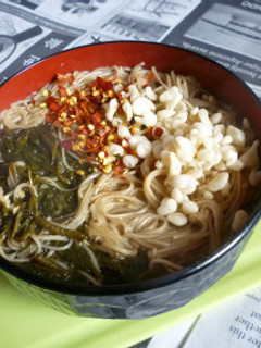簡単にゅうめん+あかもく-レシピのメイン写真