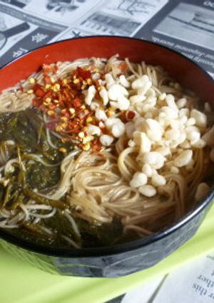 簡単にゅうめん＋あかもく-レシピのメイン写真