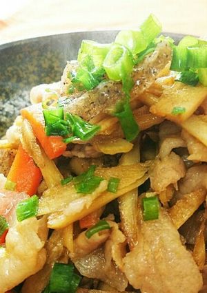 食感面白い冷凍蒟蒻と豚肉のきんぴら仕立て-レシピのメイン写真