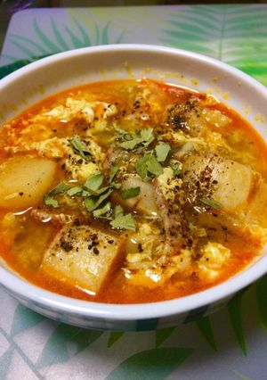 辛くない、温まるニンニクスープ-レシピのメイン写真