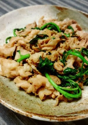 豚肉とクレソンの炒め物-レシピのメイン写真