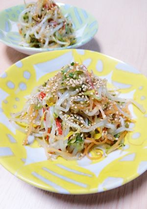 ☆彩りバッチリ！もやしの酢の物☆-レシピのメイン写真