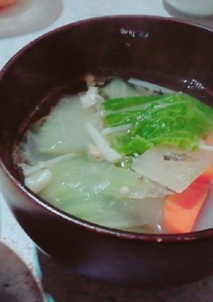 サバ缶で簡単塩スープ-レシピのメイン写真