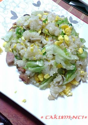 シャキシャキ!!!レタスチャーハン-レシピのメイン写真