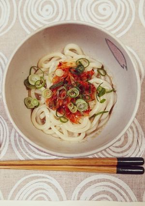 時短☆ごまだれキムチうどん-レシピのメイン写真