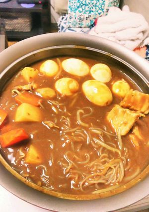 ビールと一緒に♡カレー鍋-レシピのメイン写真