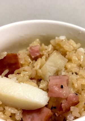 長芋とベーコンの炊き込みご飯-レシピのメイン写真