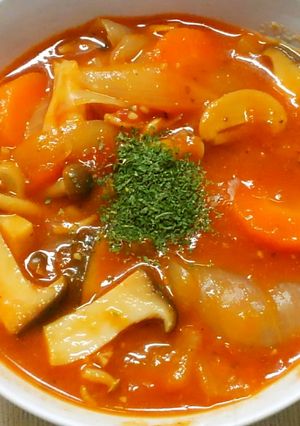 簡単♪きのこと玉ねぎと人参のトマト煮❀-レシピのメイン写真