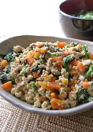 たまには甘くない炒り豆腐を！-レシピのメイン写真