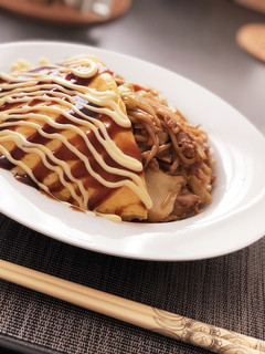 美味すぎる薄焼き玉子乗せ焼きそば☜-レシピのメイン写真