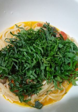 トマトチーズ大葉のパスタ-レシピのメイン写真