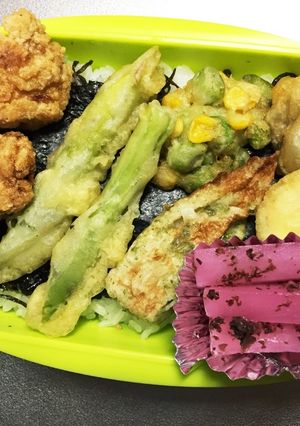旦那弁当39♥のり天丼弁当！-レシピのメイン写真